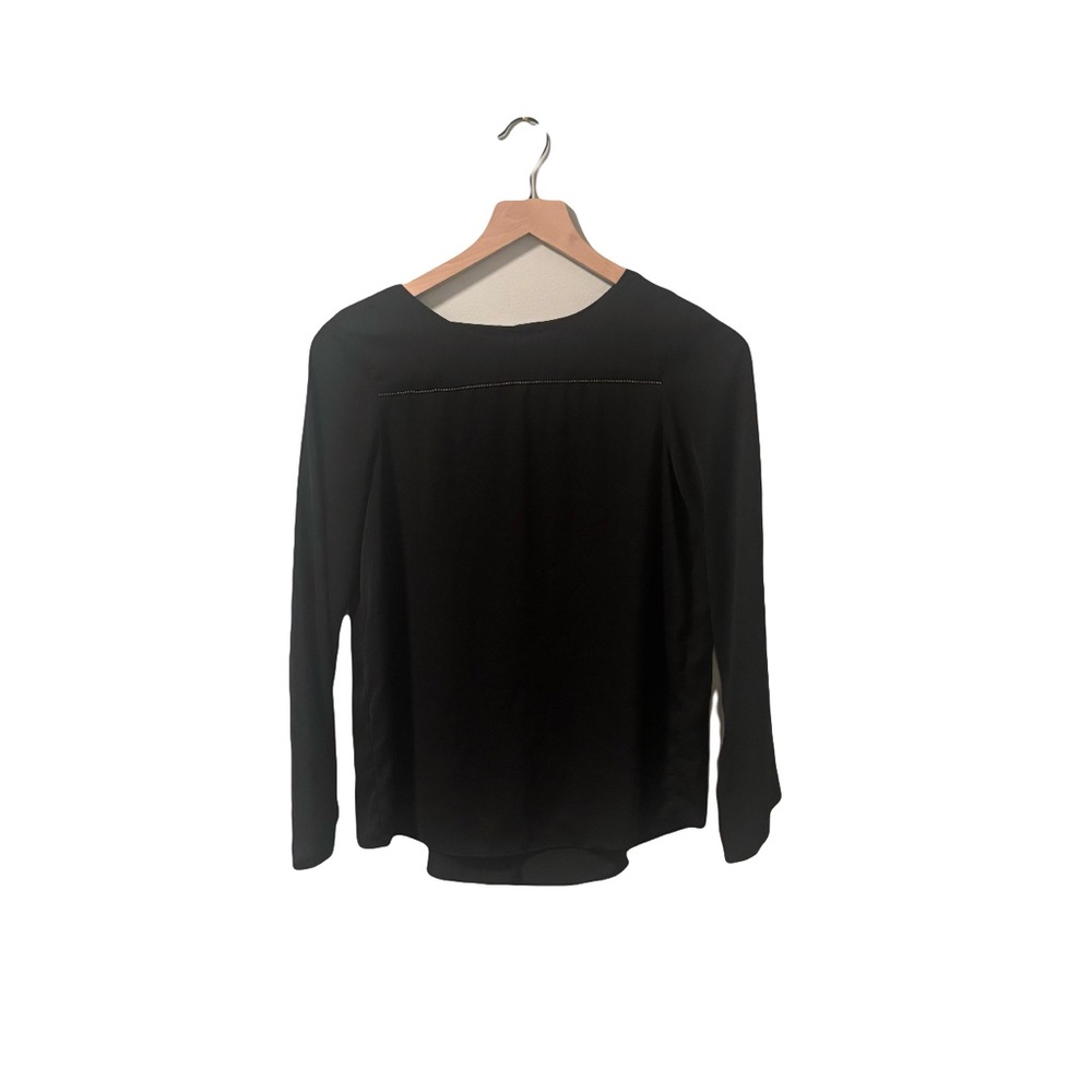 Women's black dressy Zara long sleeve top blouse size xs with detail on back